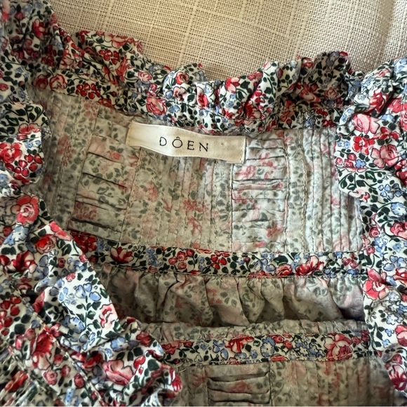Doen Frances Short Sleeve Square Neck Floral Top xsmall - Picture 6 of 11
